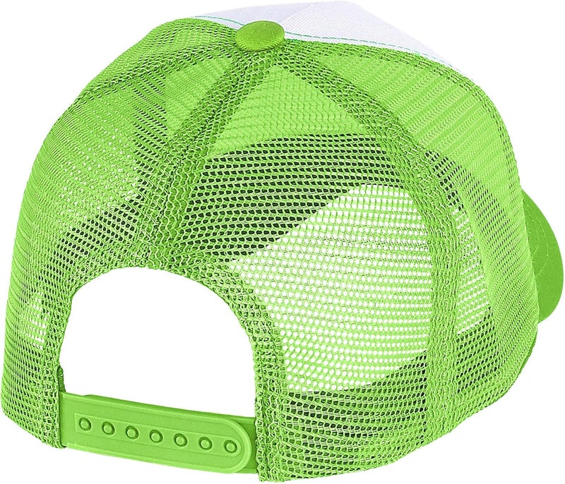 Falari 5-Panel Mesh Baseball Cap, Trucker Hat, Structured Plain Design, Cotton, Adjustable Size - Image 5